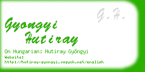 gyongyi hutiray business card